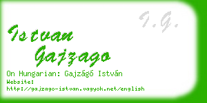 istvan gajzago business card