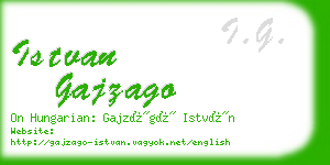 istvan gajzago business card